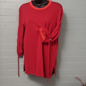 Jason Wu/Grey red sweater with detail trim